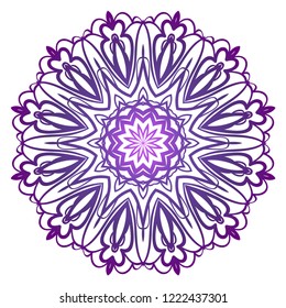 Beautiful round flower mandala. Vector illustration. Abstract.