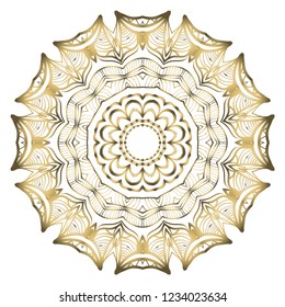 Beautiful round flower mandala. Vector illustration. Abstract