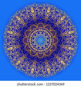 Beautiful round flower mandala. Vector illustration. Abstract.