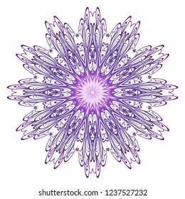 Beautiful round flower mandala. Vector illustration. Abstract.