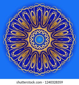 Beautiful round flower mandala. Vector illustration. Abstract.
