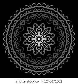 Beautiful round flower mandala. Vector illustration. Abstract.