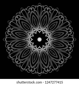 Beautiful round flower mandala. Vector illustration. Abstract.