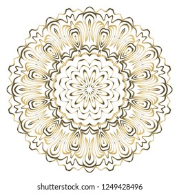 Beautiful round flower mandala. Vector illustration. Abstract.