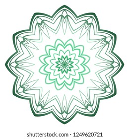 Beautiful round flower mandala. Vector illustration. Abstract