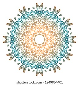 Beautiful round flower mandala. Vector illustration. Abstract