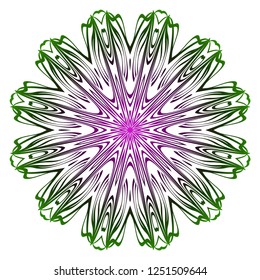 Beautiful round flower mandala. Vector illustration. Abstract
