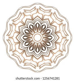Beautiful round flower mandala. Vector illustration. Abstract