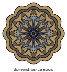 Beautiful round flower mandala. Vector illustration. Abstract