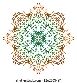 Beautiful round flower mandala. Vector illustration. Abstract