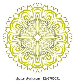Beautiful round flower mandala. Vector illustration. Abstract