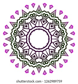 Beautiful round flower mandala. Vector illustration. Abstract