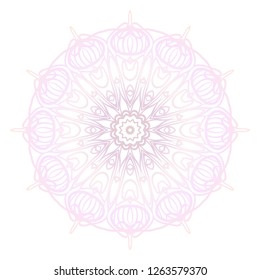 Beautiful round flower mandala. Vector illustration. Abstract