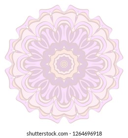 Beautiful round flower mandala. Vector illustration. Abstract