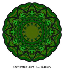 Beautiful round flower mandala. Vector illustration. Abstract