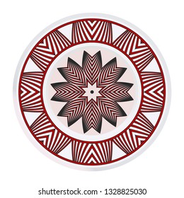 Beautiful Round Flower Mandala. Vector Illustration. For Coloring Book, Greeting Card, Invitation, Tattoo.