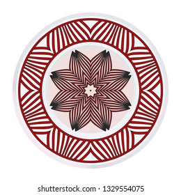 Beautiful Round Flower Mandala. Vector Illustration. For Coloring Book, Greeting Card, Invitation, Tattoo.