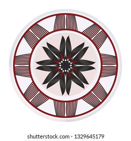 Beautiful Round Flower Mandala. Vector Illustration. For Coloring Book, Greeting Card, Invitation, Tattoo.