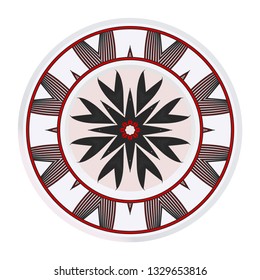Beautiful Round Flower Mandala. Vector Illustration. For Coloring Book, Greeting Card, Invitation, Tattoo.