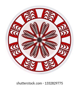 Beautiful Round Flower Mandala. Vector Illustration. For Coloring Book, Greeting Card, Invitation, Tattoo.