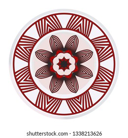 Beautiful Round Flower Mandala. Vector Illustration. For Coloring Book, Greeting Card, Invitation, Tattoo.