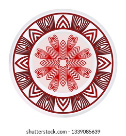 Beautiful Round Flower Mandala. Vector Illustration. For Coloring Book, Greeting Card, Invitation, Tattoo.
