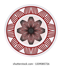 Beautiful Round Flower Mandala. Vector Illustration. For Coloring Book, Greeting Card, Invitation, Tattoo.