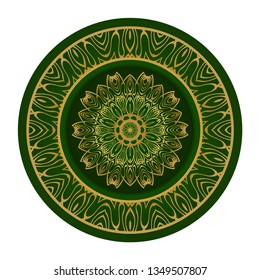 Beautiful Round Flower Mandala. Vector Illustration. For Coloring Book, Greeting Card, Invitation, Tattoo