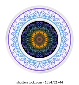 Beautiful Round Flower Mandala. Vector Illustration. For Coloring Book, Greeting Card, Invitation, Tattoo