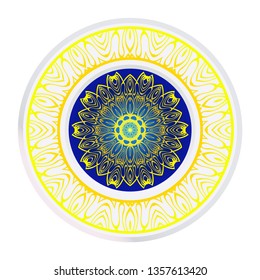 Beautiful Round Flower Mandala. Vector Illustration. For Coloring Book, Greeting Card, Invitation, Tattoo