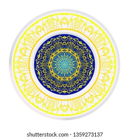 Beautiful Round Flower Mandala. Vector Illustration. For Coloring Book, Greeting Card, Invitation, Tattoo