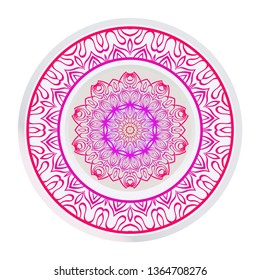 Beautiful Round Flower Mandala. Vector Illustration. For Coloring Book, Greeting Card, Invitation, Tattoo