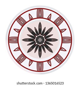 Beautiful Round Flower Mandala. Vector Illustration. For Coloring Book, Greeting Card, Invitation, Tattoo.