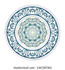 Beautiful Round Flower Mandala. Vector Illustration. For Coloring Book, Greeting Card, Invitation, Tattoo