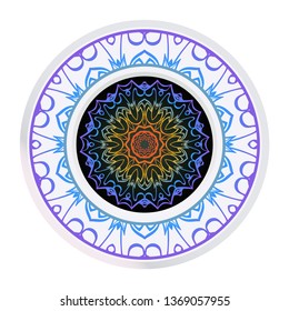 Beautiful Round Flower Mandala. Vector Illustration. For Coloring Book, Greeting Card, Invitation, Tattoo