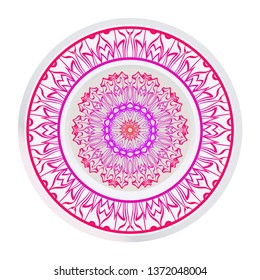 Beautiful Round Flower Mandala. Vector Illustration. For Coloring Book, Greeting Card, Invitation, Tattoo
