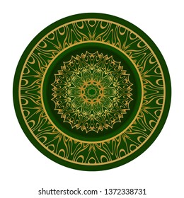 Beautiful Round Flower Mandala. Vector Illustration. For Coloring Book, Greeting Card, Invitation, Tattoo