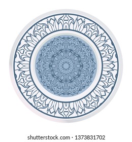 Beautiful Round Flower Mandala. Vector Illustration. For Coloring Book, Greeting Card, Invitation, Tattoo