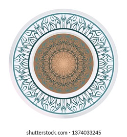 Beautiful Round Flower Mandala. Vector Illustration. For Coloring Book, Greeting Card, Invitation, Tattoo