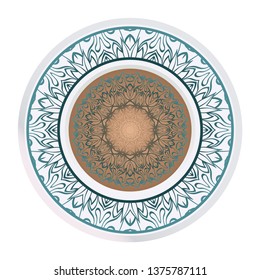 Beautiful Round Flower Mandala. Vector Illustration. For Coloring Book, Greeting Card, Invitation, Tattoo