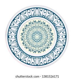 Beautiful Round Flower Mandala. Vector Illustration. For Coloring Book, Greeting Card, Invitation, Tattoo