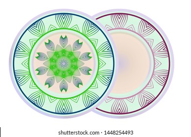 Beautiful Round Flower Mandala. Vector Illustration. For Coloring Book, Greeting Card, Invitation