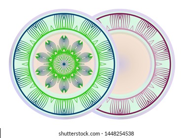Beautiful Round Flower Mandala. Vector Illustration. For Coloring Book, Greeting Card, Invitation