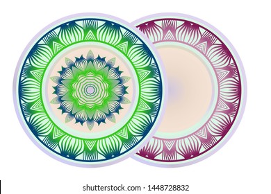 Beautiful Round Flower Mandala. Vector Illustration. For Coloring Book, Greeting Card, Invitation
