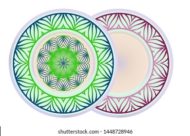 Beautiful Round Flower Mandala. Vector Illustration. For Coloring Book, Greeting Card, Invitation