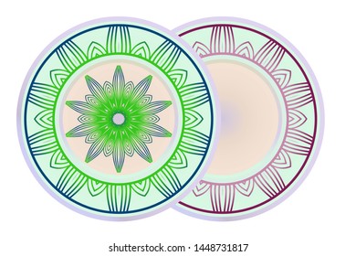 Beautiful Round Flower Mandala. Vector Illustration. For Coloring Book, Greeting Card, Invitation