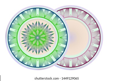 Beautiful Round Flower Mandala. Vector Illustration. For Coloring Book, Greeting Card, Invitation