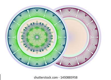 Beautiful Round Flower Mandala. Vector Illustration. For Coloring Book, Greeting Card, Invitation