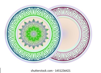 Beautiful Round Flower Mandala. Vector Illustration. For Coloring Book, Greeting Card, Invitation