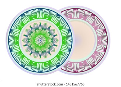 Beautiful Round Flower Mandala. Vector Illustration. For Coloring Book, Greeting Card, Invitation